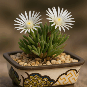 Delosperma herbeum – Highveld White Vygie, Witberg Sheepfig - 5 Seed Pack