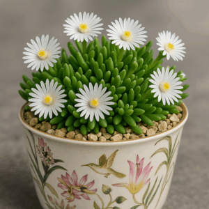 Delosperma lineare White Flower - Fine Sheepfig - 5 Seed Pack