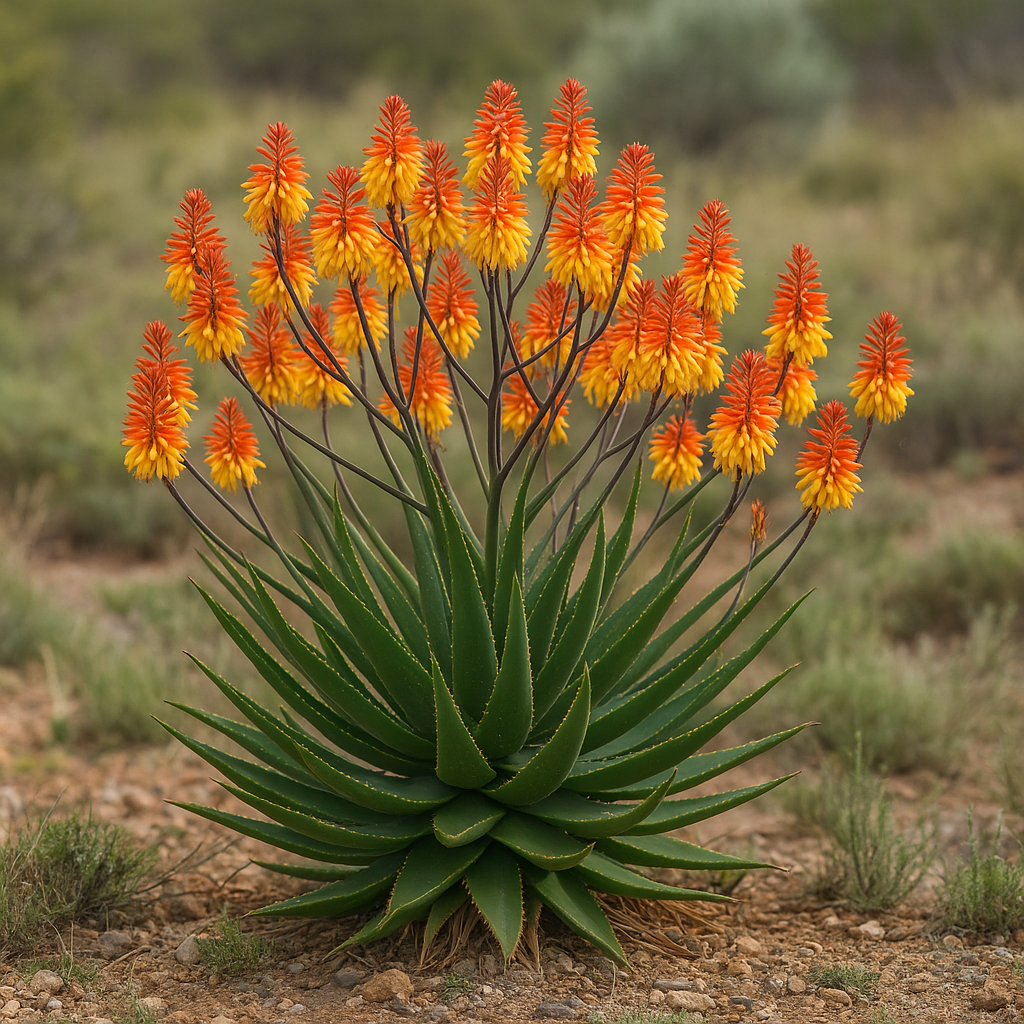 Aloe camperi Bi-colour Flower form - Popcorn Aloe, Nubian Aloe - 5 Seed Pack