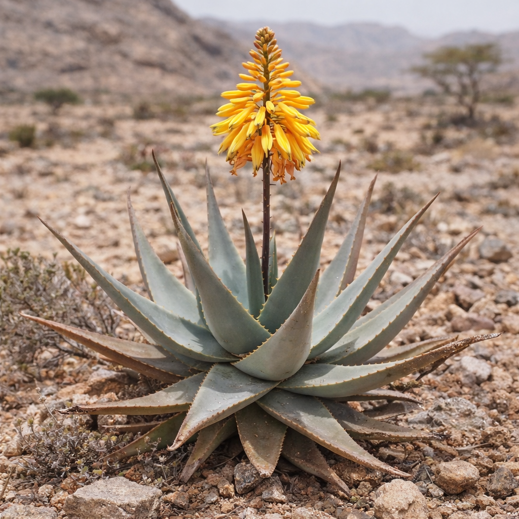 Aloe saudiarabica 子苗 Aloe Saudiarabica - Saudi Arabian Aloe, Desert Aloe - 5 Seed Pack