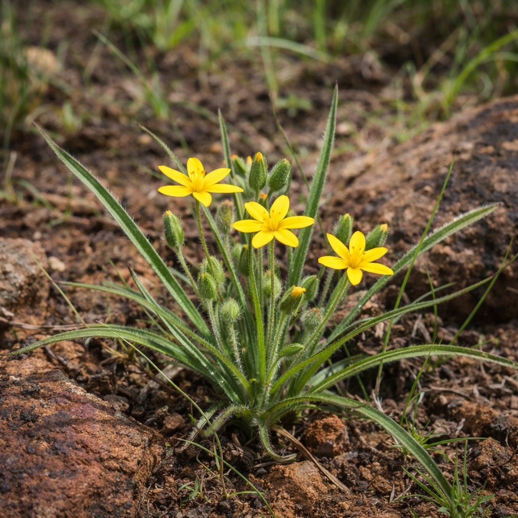 Hypoxis argentea var. sericea (Hypoxis sericea sericea) - Silky Small Yellow Stargrass - 5 Seed Pack