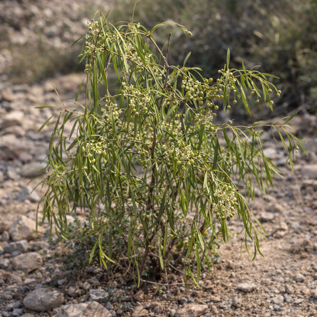 Gymnosporia linearis ssp. lanceolata (Celastrus lanceolatus) - Gariep Narrow-Leaved Spikethorn; Gariepsmalblaarpendoring - 5 Seed Pack