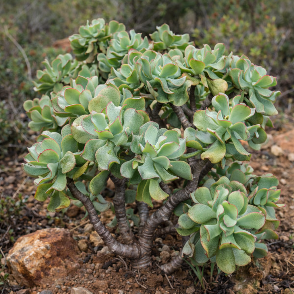 Crassula arborescens ssp. undulatifolia - Bokkeveld Tree Crassula; Bokkeveld-beestebal - 10 Seed Pack
