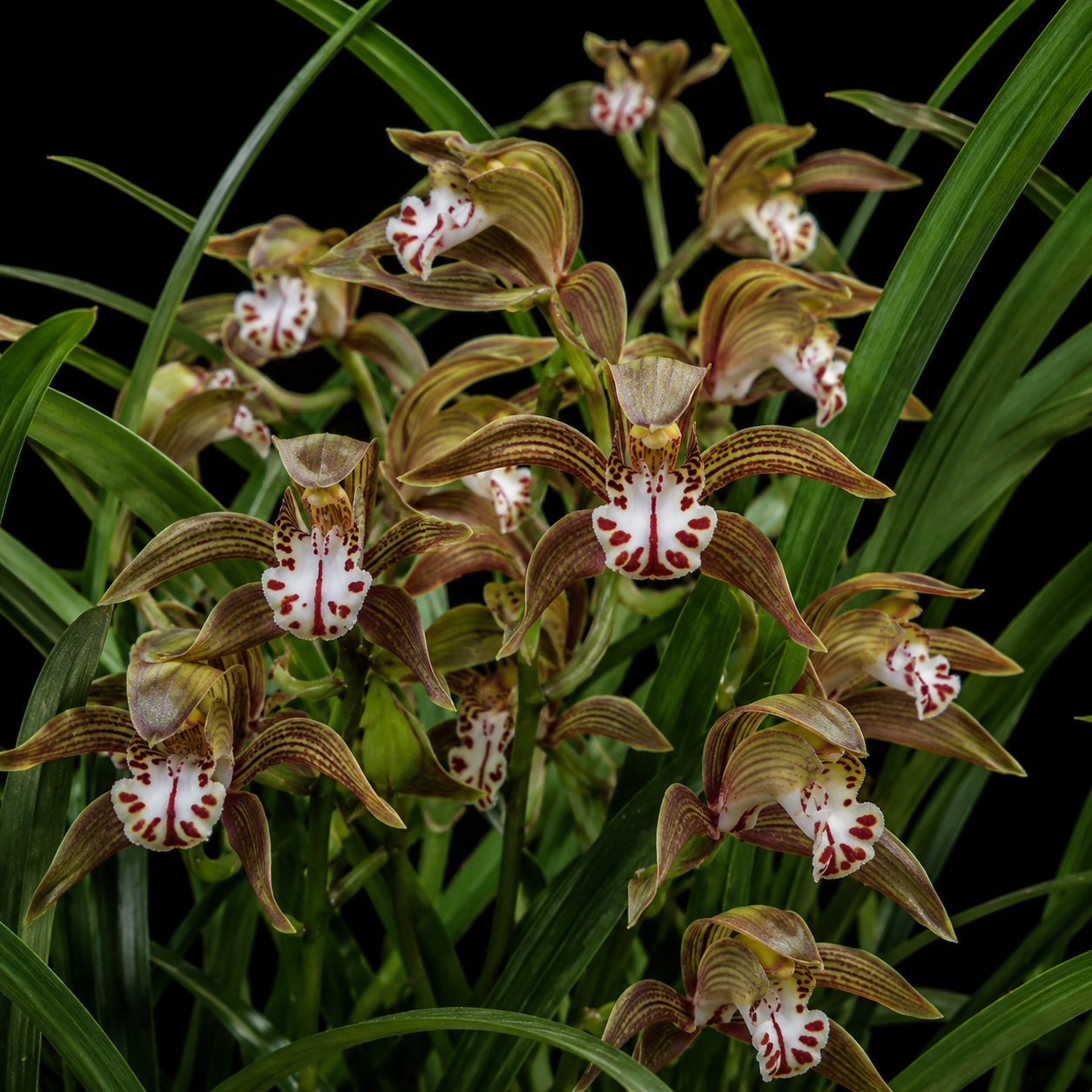 Cymbidium erythraeum - Chinese Red-Spotted Lip Cymbidium - 10+ Seed Pack